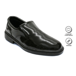 Black PU Leather Uniform Cadet Formal Shoes Men FPL76C1